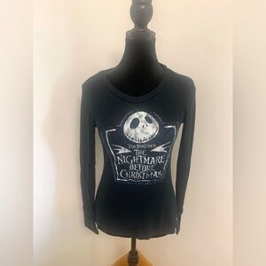 Nightmare Before Christmas Long Sleeve Tee - Black